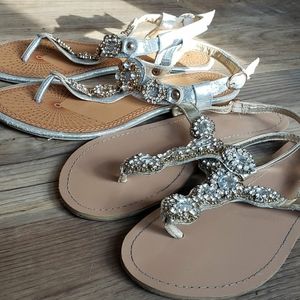 Fancy but casual sandal flats